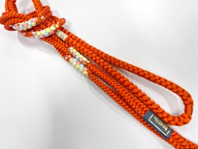 JAPANESE KIMONO / UNUSED HAND-TIED OBIJIME